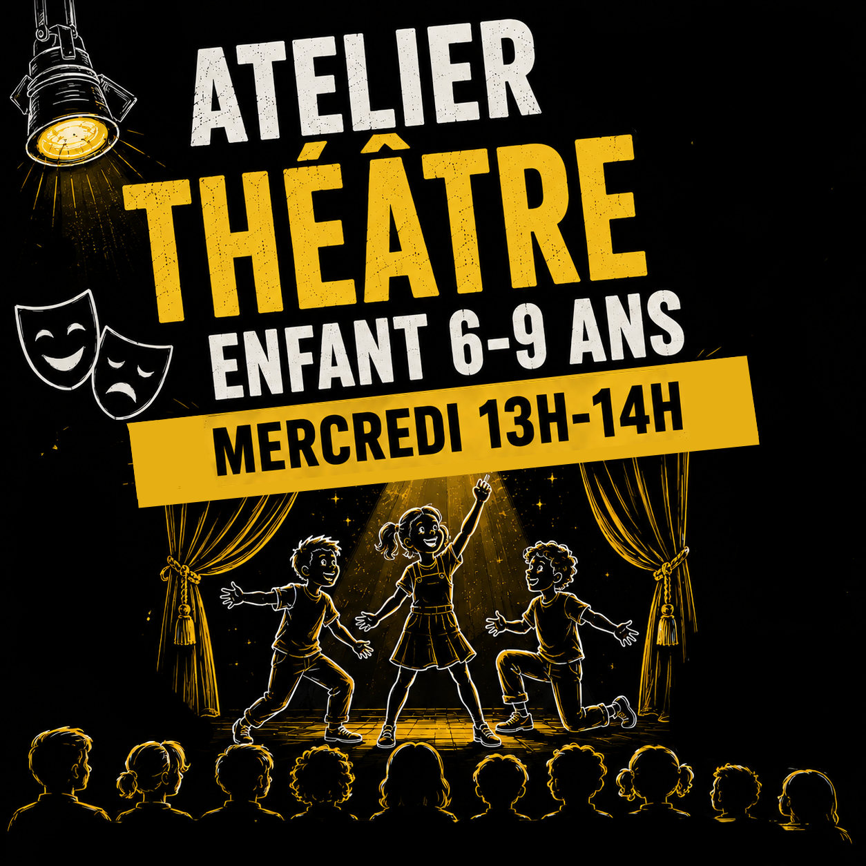 Cours de théâtre enfants 6 à 9 ans